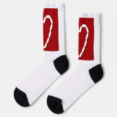 Chaussette Cœur. Arrêtez la dépression. Chaussettes d'équipag (Gauche)