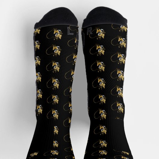 Chaussette Coeur aux papillons d'or (Haut)