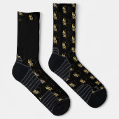 Chaussette Coeur aux papillons d'or (Droite)