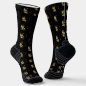 Chaussette Coeur aux papillons d'or (Angulaire)