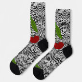 Chaussette cœur, avec léopard (Gauche)