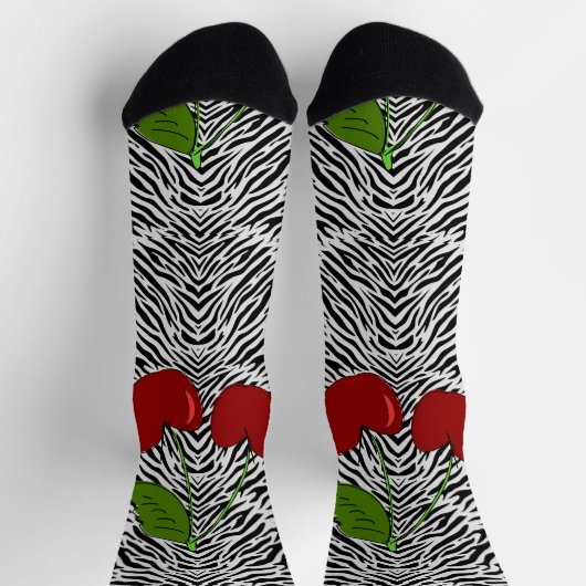 Chaussette cœur, avec léopard (Haut)