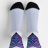 Chaussette Coeur celtique avec bleu clair (Haut)