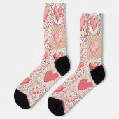 Chaussette Cœur Patchwork de la Saint-Valentin (Gauche)