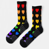 Chaussette Coeurs arc-en-ciel (Gauche)