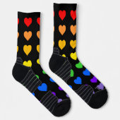 Chaussette Coeurs arc-en-ciel (Droite)