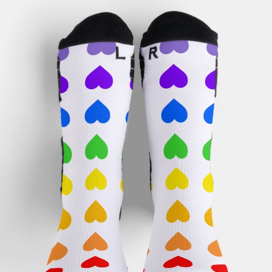 Chaussette Coeurs arc-en-ciel (Haut)