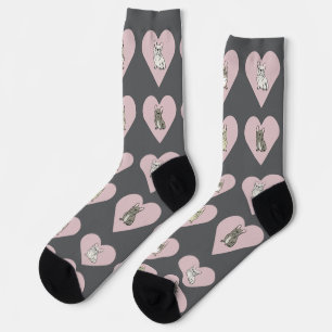 Chaussette Coeurs d'amis frenchie