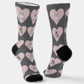 Chaussette Coeurs d'amis frenchie (Angulaire)