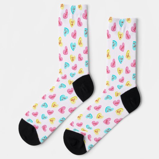 Chaussette Cœurs de Bonbons Saint-Valentin (Gauche)