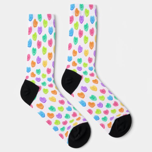 Chaussette Coeurs de conversation Valentines Jour Motif (Droite)