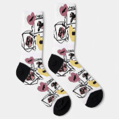 Chaussette cœurs de dachshund (Droite)