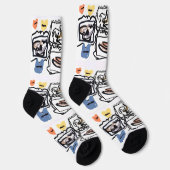 Chaussette Cœurs de husky (Droite)