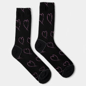 Chaussette Cœurs de la Saint-Valentin Gribouillis (Droite)