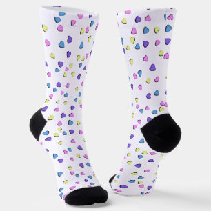 Chaussette Cœurs de la Saint-Valentin pastel