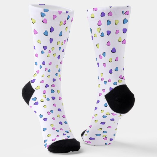 Chaussette Cœurs de la Saint-Valentin pastel (Angulaire)