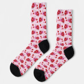 Chaussette Coeurs de Ladybug Motif rose (Gauche)