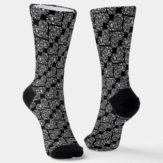 Chaussette Coeurs de notes musicales (Angulaire)