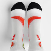 Chaussette Coeurs de poivre chaud rouge blanc (Haut)