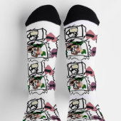 Chaussette cœurs de terrier écossais et vert (Haut)