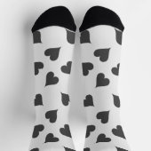 Chaussette Coeurs gris motif sur chaussettes (Haut)