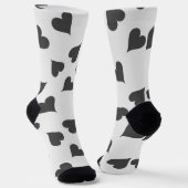 Chaussette Coeurs gris motif sur chaussettes (Angulaire)