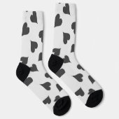 Chaussette Coeurs gris motif sur chaussettes (Droite)