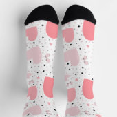 Chaussette Cœurs roses et petit cochon (Haut)