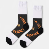Chaussette Col Crew Premium Imprimé Super Doux et Extensible (Gauche)
