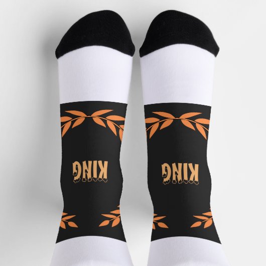 Chaussette Col Crew Premium Imprimé Super Doux et Extensible (Haut)