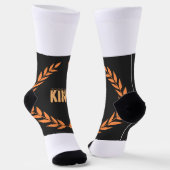 Chaussette Col Crew Premium Imprimé Super Doux et Extensible (Angulaire)