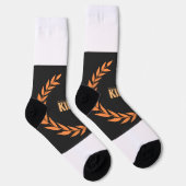 Chaussette Col Crew Premium Imprimé Super Doux et Extensible (Droite)