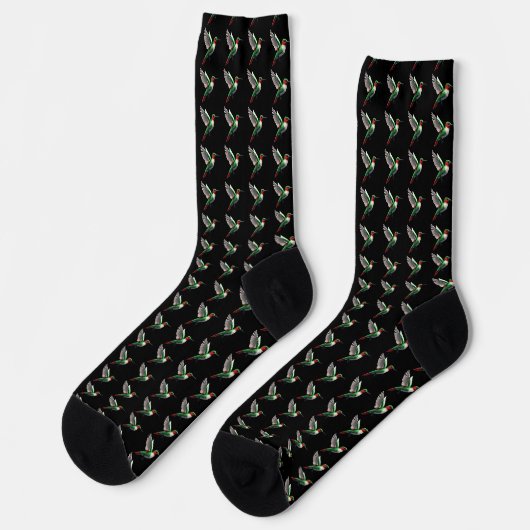 Chaussette Colibri vert (Gauche)