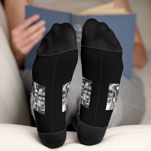 Chaussette Collage de 9 photos noir et blanc Fun and Forever