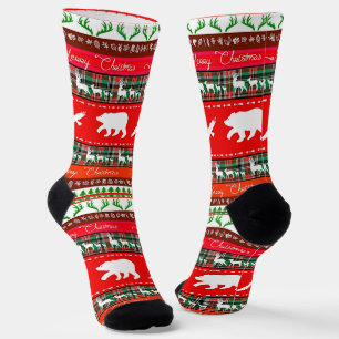 Chaussette collage de bois de Noël