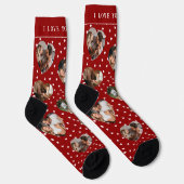 Chaussette Collage de coeurs de photo de la Saint-Valentin | (Droite)