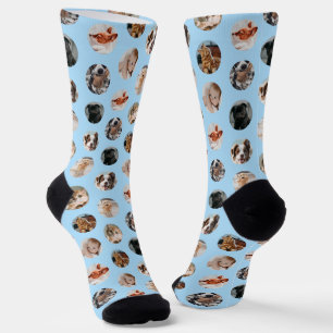 Chaussette Collage personnalisé de 8 photos de animaux mignon