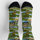 Chaussette Collage photo de golf, Chaussettes d'équipage à im (Haut)