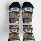 Chaussette Collage photo de la vache Highland, Chaussettes d' (Haut)