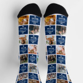 Chaussette Collage photo du plus grand frère bleu du monde (Haut)