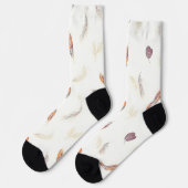 Chaussette Collection Boho de luxe en plumes branchées (Gauche)