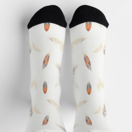 Chaussette Collection Boho de luxe en plumes branchées (Haut)
