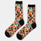 Chaussette Collection de Carrés Abstraits rétro (Gauche)