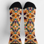 Chaussette Collection de Carrés Abstraits rétro moderne (Haut)