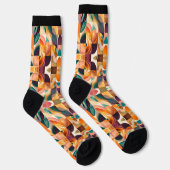 Chaussette Collection de Carrés Abstraits rétro moderne (Droite)