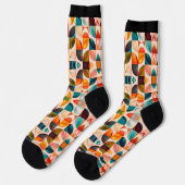 Chaussette Collection de Carrés Abstraits rétro populaire (Gauche)