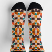 Chaussette Collection de Carrés Abstraits tendance Retro (Haut)