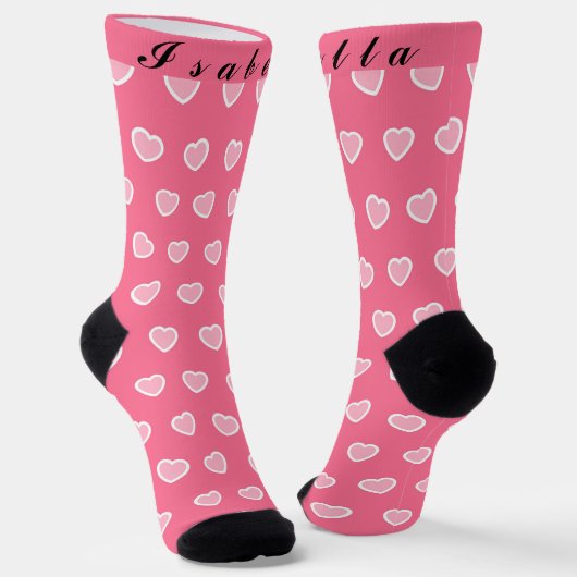 Chaussette Collection de la Saint-Valentin rose moderne (Angulaire)