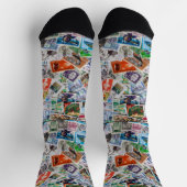Chaussette Collection de timbres non triés (Haut)