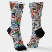 Chaussette Collection de timbres non triés (Angulaire)